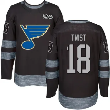 Authentic Tony Twist Black St. Louis Blues 1917-2017 100th Anniversary Jersey - Men's